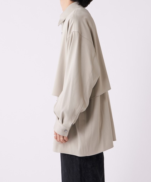 Lui's（ルイス）の「レイヤードサテンシャツブルゾン（シャツ/ブラウス