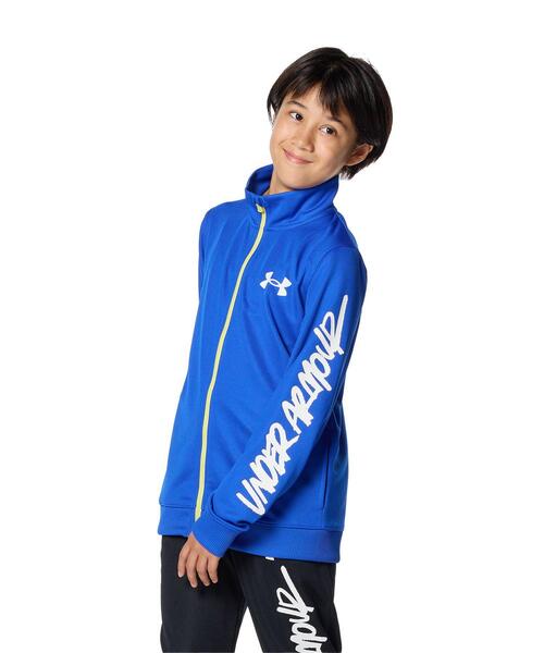 UNDER ARMOUR(アンダーアーマー)の「UAトラックジャケット(トレーニング/KIDS)(その他アウター・キッズ・ブルー・140cm/160cm/150cm/130cm)」の1枚目の写真