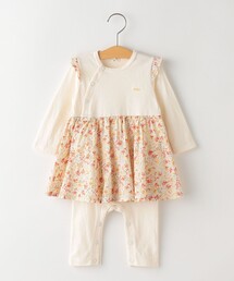 SHIPS | SHIPS KIDS:70~80cm / 花柄 スカート 長袖 ロンパース(ロンパース)