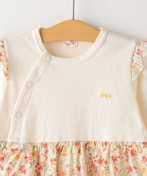 SHIPS(シップス)の「SHIPS KIDS:70~80cm / 花柄 スカート 長袖 ロンパース(ロンパース・キッズ・ブルー系その他/ライトイエロー・80/70)」の12枚目の写真