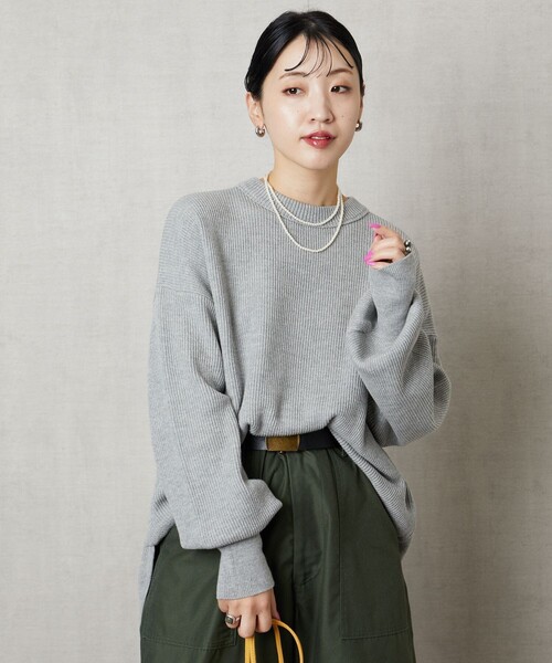 【1度着用のみ美品】 ノーブル ペーパーヤーン片畦ノースリーブプルオーバー FREAK'S STORE（フリークスストア）の「限定展開 片畦 ラウンド