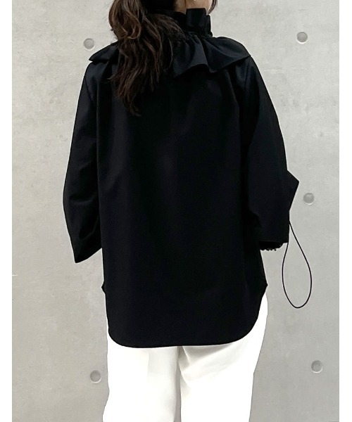 Re:EDIT(リエディ)の「ギャザーリボンフリルブラウス(シャツ/ブラウス・レディース・ホワイト/ブラック/ベージュ・MEDIUM/LARGE)」の15枚目の写真