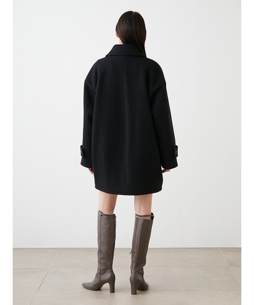 SNIDEL（スナイデル）の「Sustainableコクーンウールコート（その他アウター・レディース・ベージュ/ブラック・0/1）」の5枚目の写真