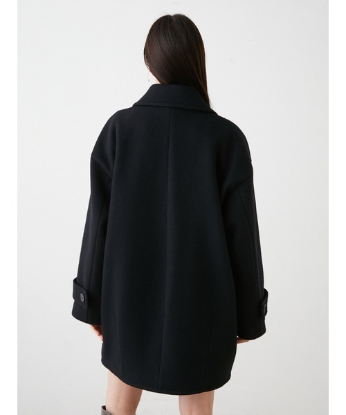 SNIDEL（スナイデル）の「Sustainableコクーンウールコート（その他アウター・レディース・ベージュ/ブラック・0/1）」の8枚目の写真