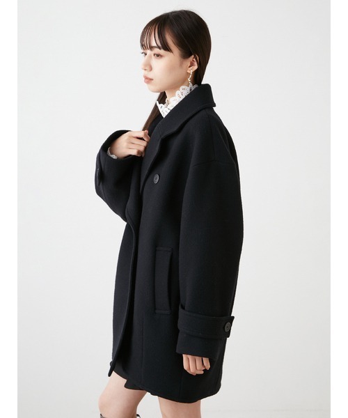 SNIDEL（スナイデル）の「Sustainableコクーンウールコート（その他アウター・レディース・ベージュ/ブラック・0/1）」の7枚目の写真