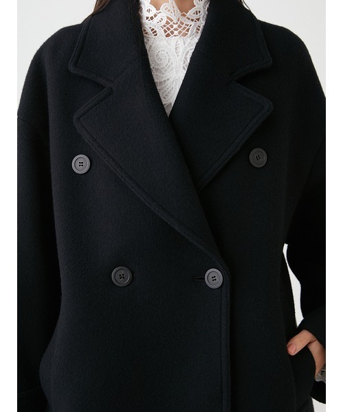 SNIDEL（スナイデル）の「Sustainableコクーンウールコート（その他アウター・レディース・ベージュ/ブラック・0/1）」の10枚目の写真