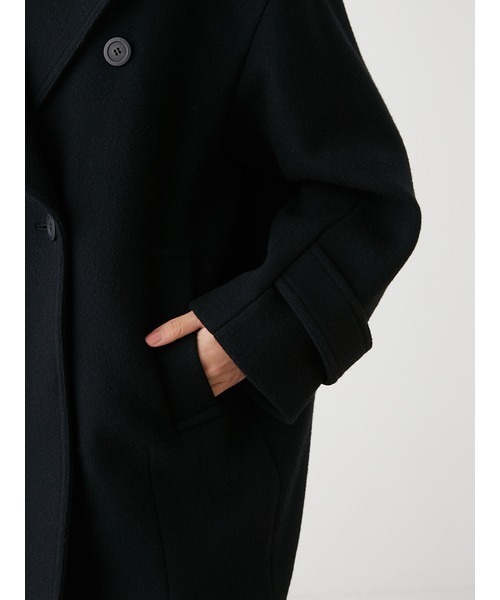 SNIDEL（スナイデル）の「Sustainableコクーンウールコート（その他アウター・レディース・ベージュ/ブラック・0/1）」の11枚目の写真