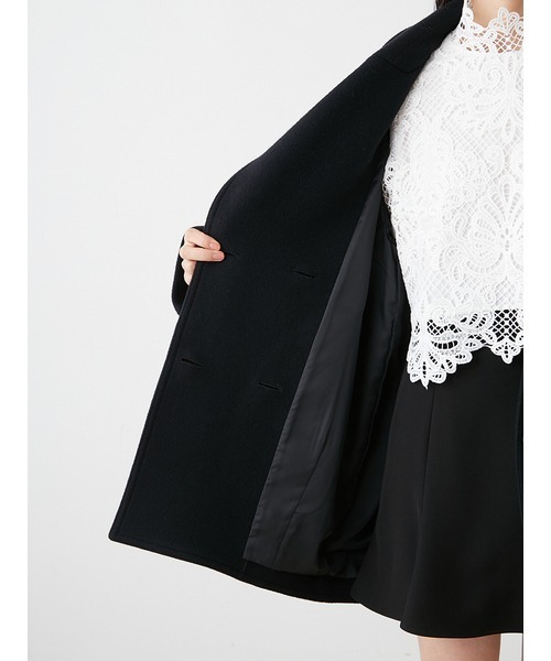 SNIDEL（スナイデル）の「Sustainableコクーンウールコート（その他アウター・レディース・ベージュ/ブラック・0/1）」の14枚目の写真