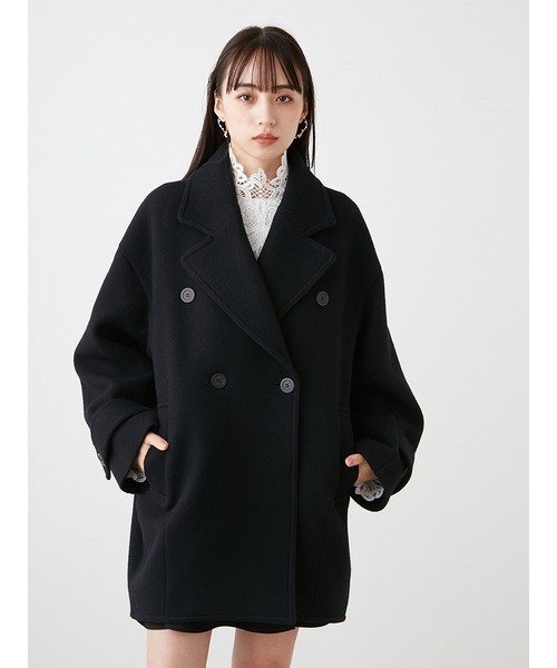 SNIDEL（スナイデル）の「Sustainableコクーンウールコート（その他アウター・レディース・ベージュ/ブラック・0/1）」の22枚目の写真