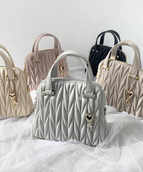 セール】チャームセットキルティングバッグ（ショルダーバッグ