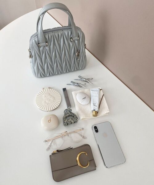 チャームセットキルティングバッグ