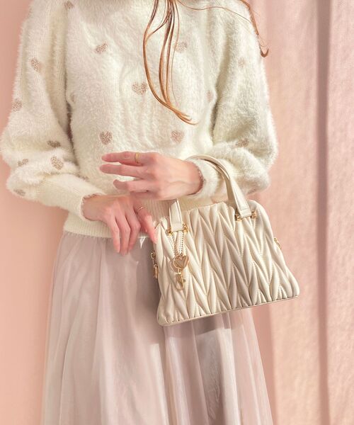 チャームセットキルティングバッグ