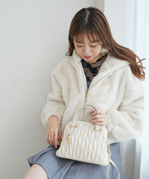 チャームセットキルティングバッグ