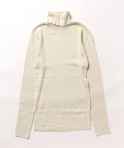 DouDou(ドゥドゥ)の「【WEB限定】 タートルネックラメプルオーバー(ニット/セーター・レディース・オフホワイト/グレイッシュベージュ・FREE)」の4枚目の写真