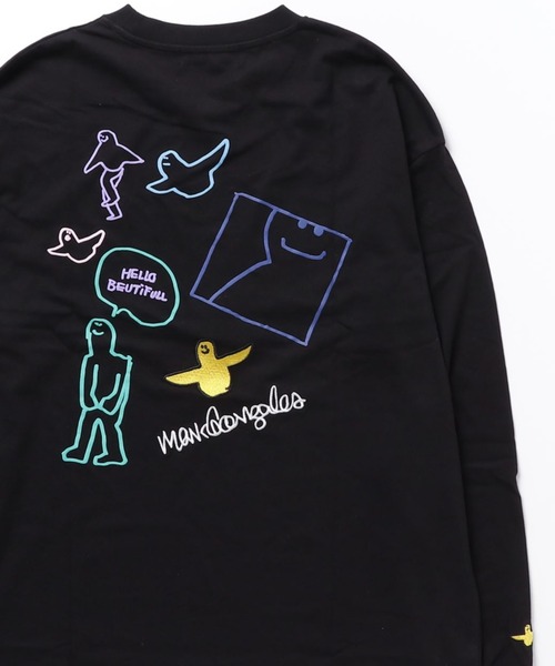 Mark Gonzales(マーク・ゴンザレス)の「MARK GONZALES ART WORK/マークゴンザレス【web限定】マルチカラー発泡グラフィックプリントロンT(Tシャツ/カットソー・メンズ・E/L/H/C/B/D/A/G/F/K/J/I・LARGE/X-LARGE/MEDIUM)」の4枚目の写真