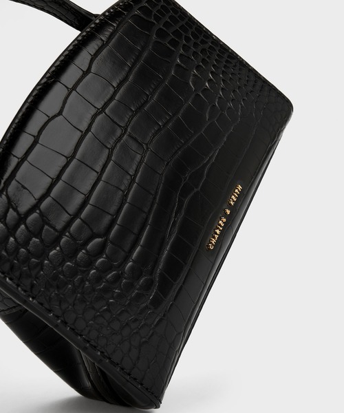 Aubrielle オブリエル クロックエフェクトトップハンドルバッグ