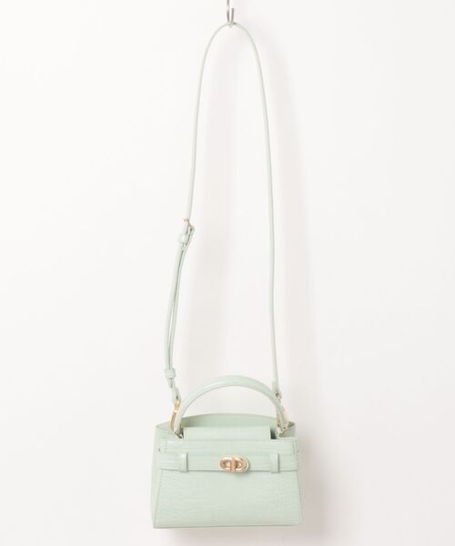 Aubrielle オブリエル クロックエフェクトトップハンドルバッグ