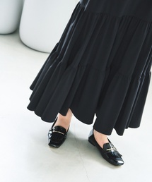 LE TALON | スクエアキルトタッセルバブーシュ(その他シューズ)