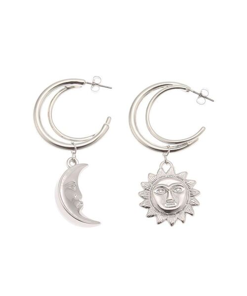 EVRIS（エヴリス）の「SUNNY MOTIF HOOPピアス（ピアス（両耳用）・レディース・シルバー/ゴールド・FREE）」の6枚目の写真