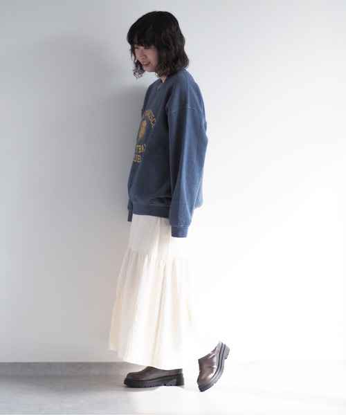 cepo(セポ)の「シワ加工バックリボンギャザーワンピース(ワンピース・レディース・ブラック/オフホワイト・M)」の14枚目の写真