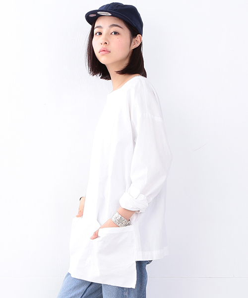 BEAMS BOY（ビームスボーイ）の「Napron×BEAMS BOY / コットン エプロンシャツ SPECIAL（シャツ/ブラウス・レディース・ホワイト/レッド/オリーブ・ONE SIZE）」の17枚目の写真