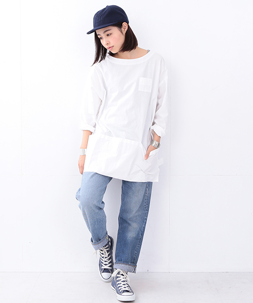 BEAMS BOY（ビームスボーイ）の「Napron×BEAMS BOY / コットン エプロンシャツ SPECIAL（シャツ/ブラウス・レディース・ホワイト/レッド/オリーブ・ONE SIZE）」の19枚目の写真