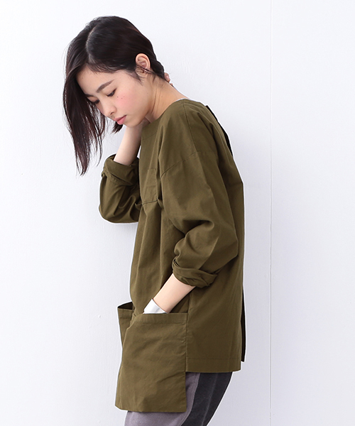 BEAMS BOY（ビームスボーイ）の「Napron×BEAMS BOY / コットン エプロンシャツ SPECIAL（シャツ/ブラウス・レディース・ホワイト/レッド/オリーブ・ONE SIZE）」の20枚目の写真