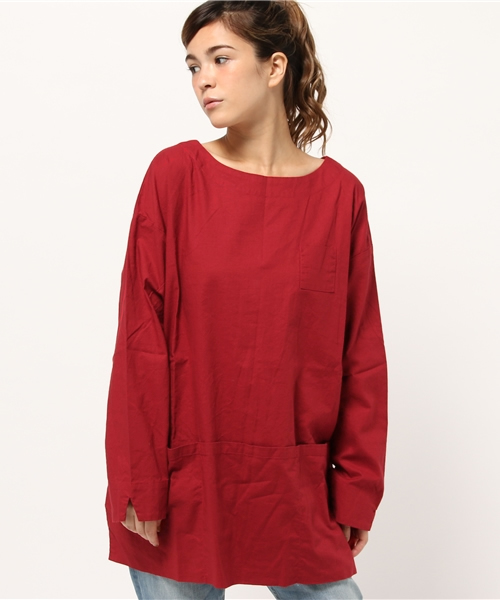 BEAMS BOY（ビームスボーイ）の「Napron×BEAMS BOY / コットン エプロンシャツ SPECIAL（シャツ/ブラウス・レディース・ホワイト/レッド/オリーブ・ONE SIZE）」の3枚目の写真