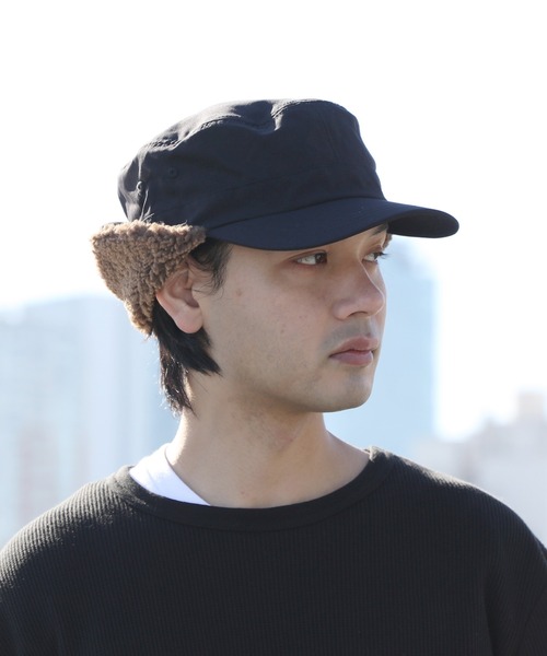 ８(eight)（エイト）の「イヤーボア軽量キャップ（キャップ・メンズ・オリーブ/ベージュ/ネイビー/ブラック・FREE）」の5枚目の写真