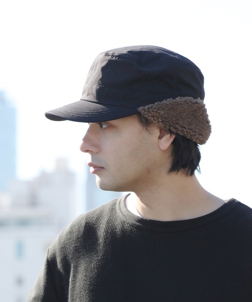 ８(eight)（エイト）の「イヤーボア軽量キャップ（キャップ・メンズ・オリーブ/ベージュ/ネイビー/ブラック・FREE）」の6枚目の写真