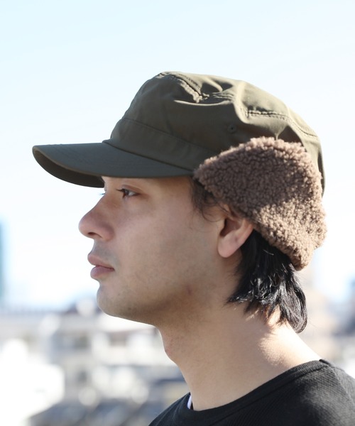 ８(eight)（エイト）の「イヤーボア軽量キャップ（キャップ・メンズ・オリーブ/ベージュ/ネイビー/ブラック・FREE）」の19枚目の写真