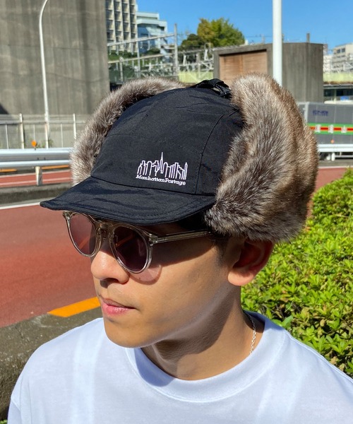 Manhattan Portage（マンハッタンポーテージ）の「Manhattan Portage/マンハッタンポーテージ キャップ トラッパー TRAPPER CAP MP216（キャップ・メンズ・ブラック/ベージュ・FREE）」の4枚目の写真