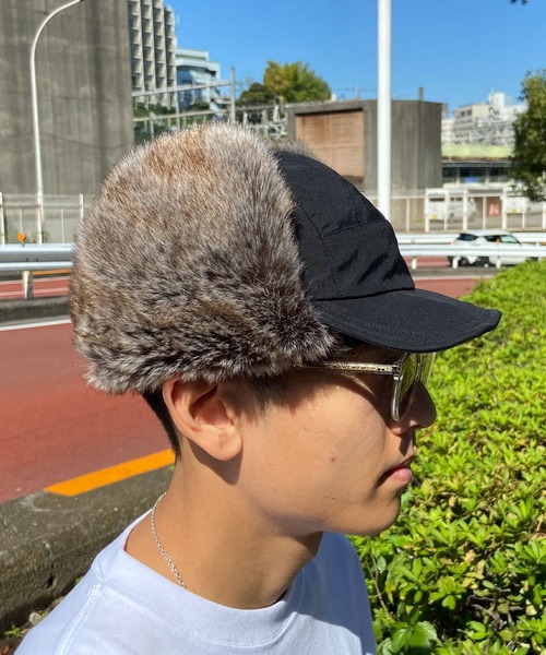 Manhattan Portage（マンハッタンポーテージ）の「Manhattan Portage/マンハッタンポーテージ キャップ トラッパー TRAPPER CAP MP216（キャップ・メンズ・ブラック/ベージュ・FREE）」の7枚目の写真