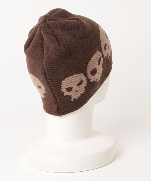 runningHIGH(ランニングハイ)の「【runningHIGH】SKULL LOGO JACQUARD BEANIE(ニットキャップ/ビーニー・レディース・ブラウン/ブラック/カーキ・ONE SIZE)」の4枚目の写真