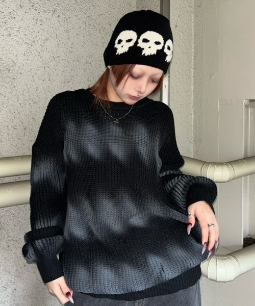 runningHIGH(ランニングハイ)の「【runningHIGH】SKULL LOGO JACQUARD BEANIE(ニットキャップ/ビーニー・レディース・ブラウン/ブラック/カーキ・ONE SIZE)」の6枚目の写真