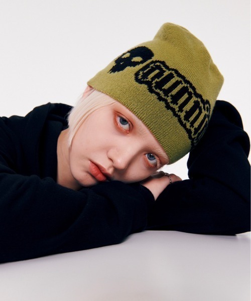 runningHIGH(ランニングハイ)の「【runningHIGH】SKULL LOGO JACQUARD BEANIE(ニットキャップ/ビーニー・レディース・ブラウン/ブラック/カーキ・ONE SIZE)」の13枚目の写真