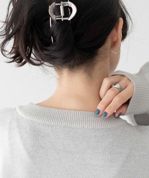 WEGO(ウィゴー)の「WEGO/ウェーブロゴジャガードニットプルオーバー(ニット/セーター・レディース・ブラック/グレー/グリーン・FREE)」の9枚目の写真