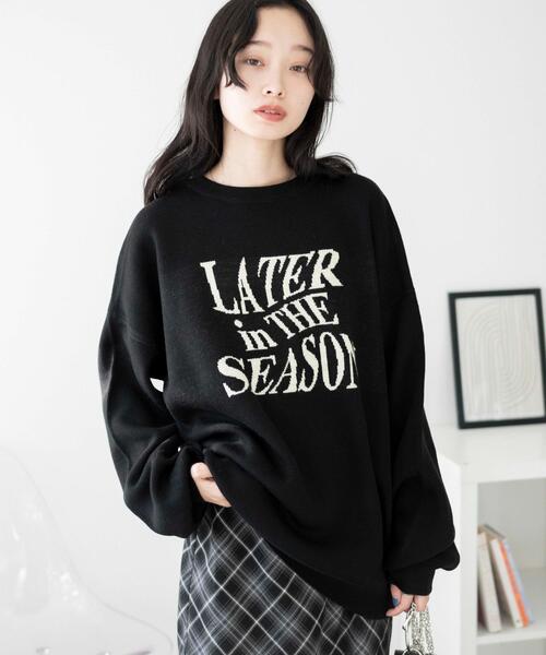 WEGO(ウィゴー)の「WEGO/ウェーブロゴジャガードニットプルオーバー(ニット/セーター・レディース・ブラック/グレー/グリーン・FREE)」の16枚目の写真