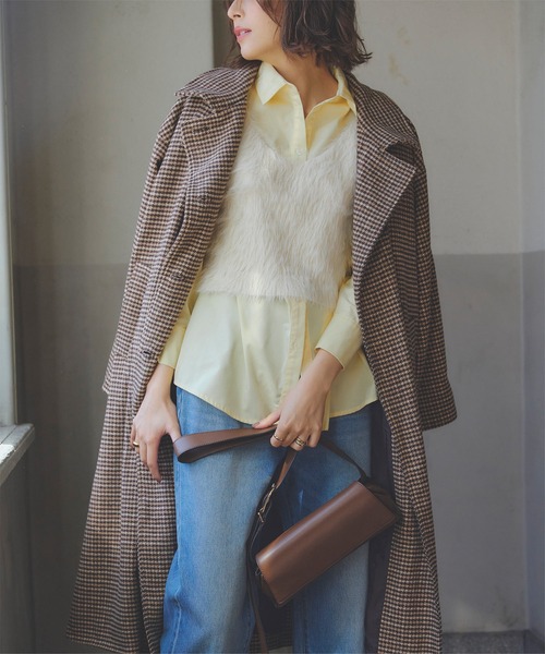 KOBE LETTUCE（コウベレタス）の「筒形ショルダーバッグ（ショルダーバッグ・レディース・ブラック/ブラウン・FREE）」の13枚目の写真