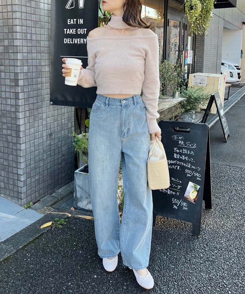 one after another NICE CLAUP(ワンアフターアナザーナイスクラップ)の「マルチWAY/チョーカーニット(ニット/セーター・レディース・ピンク/ブラック/グレー/アイボリー・FREE)」の19枚目の写真