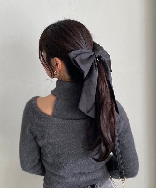 one after another NICE CLAUP(ワンアフターアナザーナイスクラップ)の「マルチWAY/チョーカーニット(ニット/セーター・レディース・ピンク/ブラック/グレー/アイボリー・FREE)」の14枚目の写真