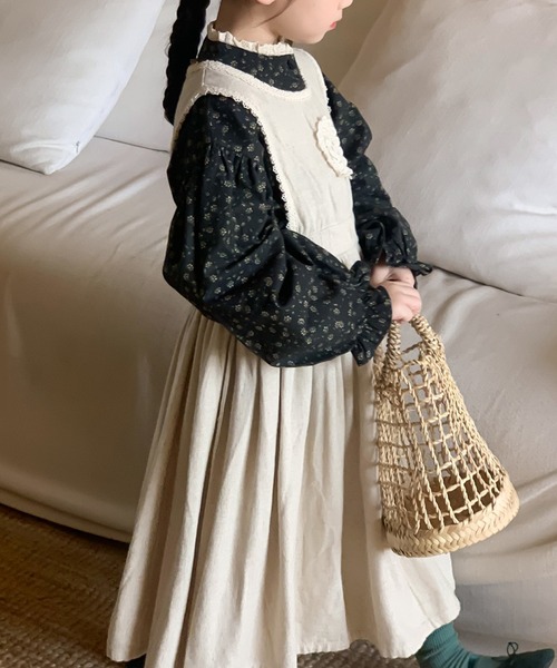 aimoha（アイモハ）の「【aimoha-KIDS-】子供服　かわいい小花柄ブラウス（シャツ/ブラウス・キッズ・ブラック・140/110/100/150/120/130/90）」の5枚目の写真