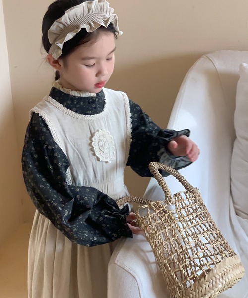 aimoha（アイモハ）の「【aimoha-KIDS-】子供服　かわいい小花柄ブラウス（シャツ/ブラウス・キッズ・ブラック・140/110/100/150/120/130/90）」の6枚目の写真