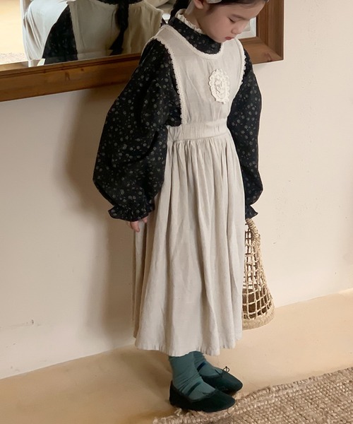 aimoha（アイモハ）の「【aimoha-KIDS-】子供服　かわいい小花柄ブラウス（シャツ/ブラウス・キッズ・ブラック・140/110/100/150/120/130/90）」の8枚目の写真