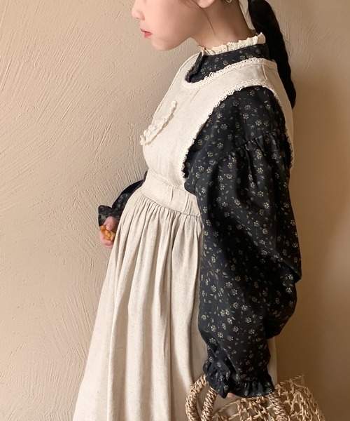 aimoha（アイモハ）の「【aimoha-KIDS-】子供服　かわいい小花柄ブラウス（シャツ/ブラウス・キッズ・ブラック・140/110/100/150/120/130/90）」の9枚目の写真