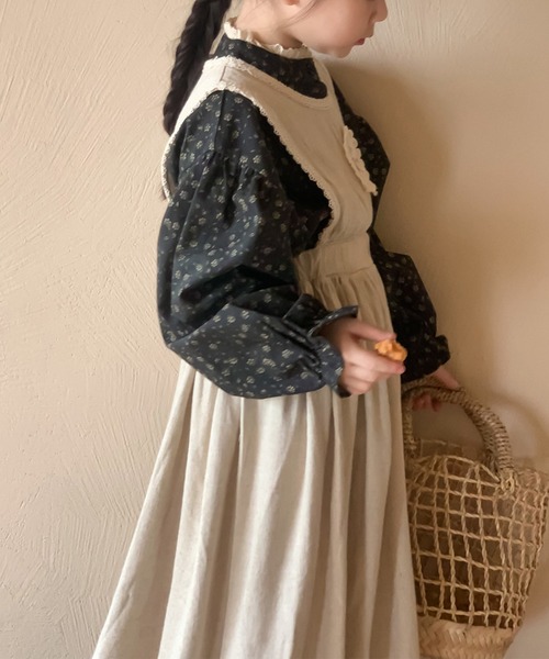 aimoha（アイモハ）の「【aimoha-KIDS-】子供服　かわいい小花柄ブラウス（シャツ/ブラウス・キッズ・ブラック・140/110/100/150/120/130/90）」の10枚目の写真