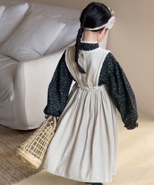 aimoha（アイモハ）の「【aimoha-KIDS-】子供服　かわいい小花柄ブラウス（シャツ/ブラウス・キッズ・ブラック・140/110/100/150/120/130/90）」の12枚目の写真