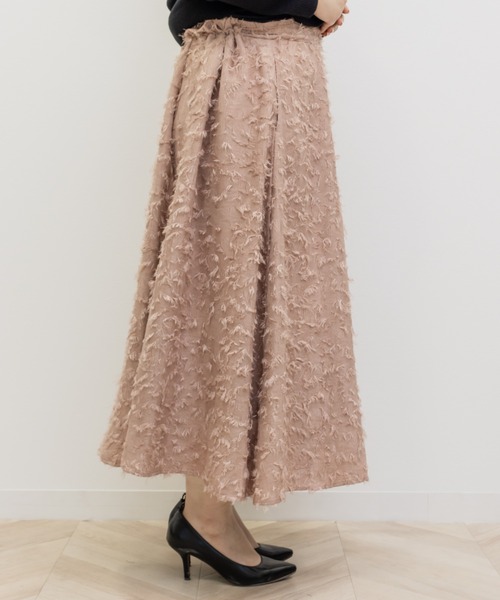CLETTE(クレット)の「フリンジジャガードスカート(スカート・レディース・ピンクベージュ/アイボリー/ブラック・4L/3L/LL)」の21枚目の写真