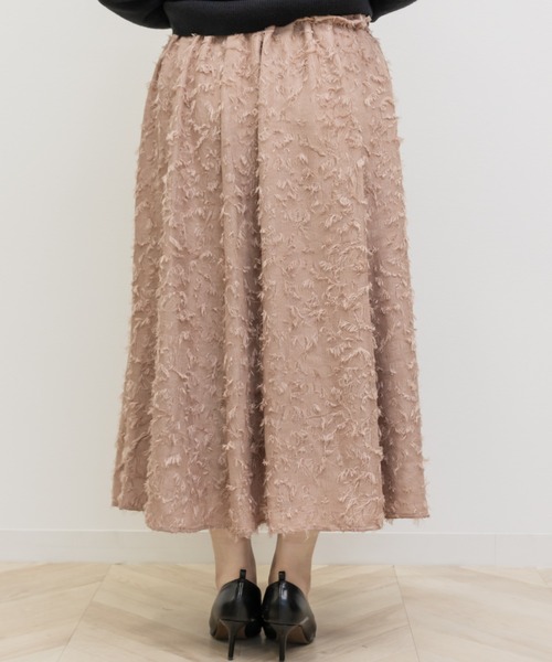 CLETTE(クレット)の「フリンジジャガードスカート(スカート・レディース・ピンクベージュ/アイボリー/ブラック・4L/3L/LL)」の22枚目の写真