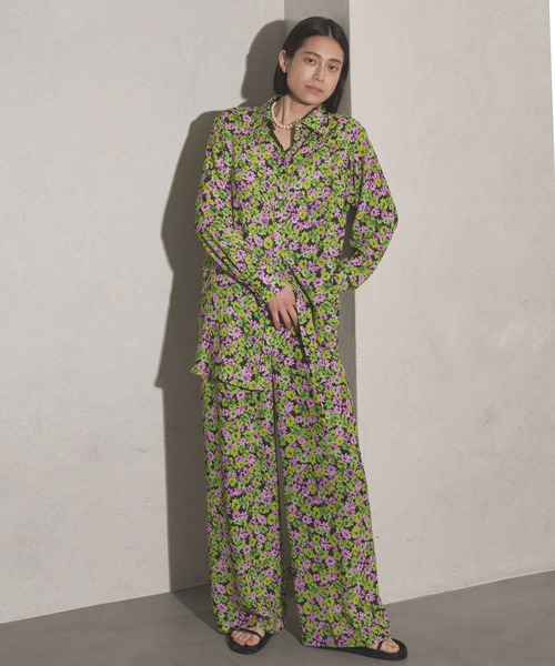 ⚘ 新品 Audrey and John Wad ニットパンツ Audrey and John Wad パンツ ハイウエストワイドリブニット